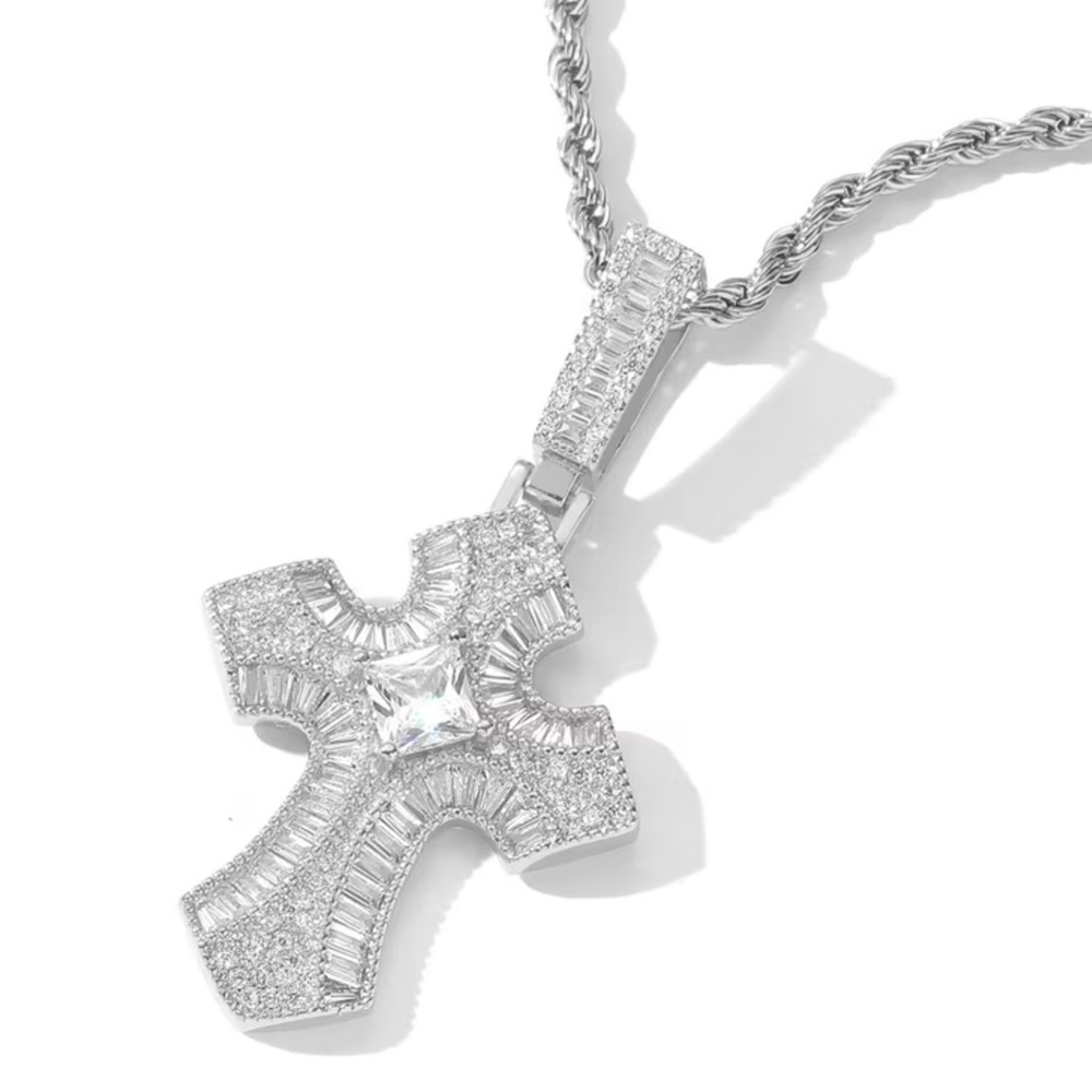 Swarovski crystal Cross pendant on a 24 inch necklace.NWT